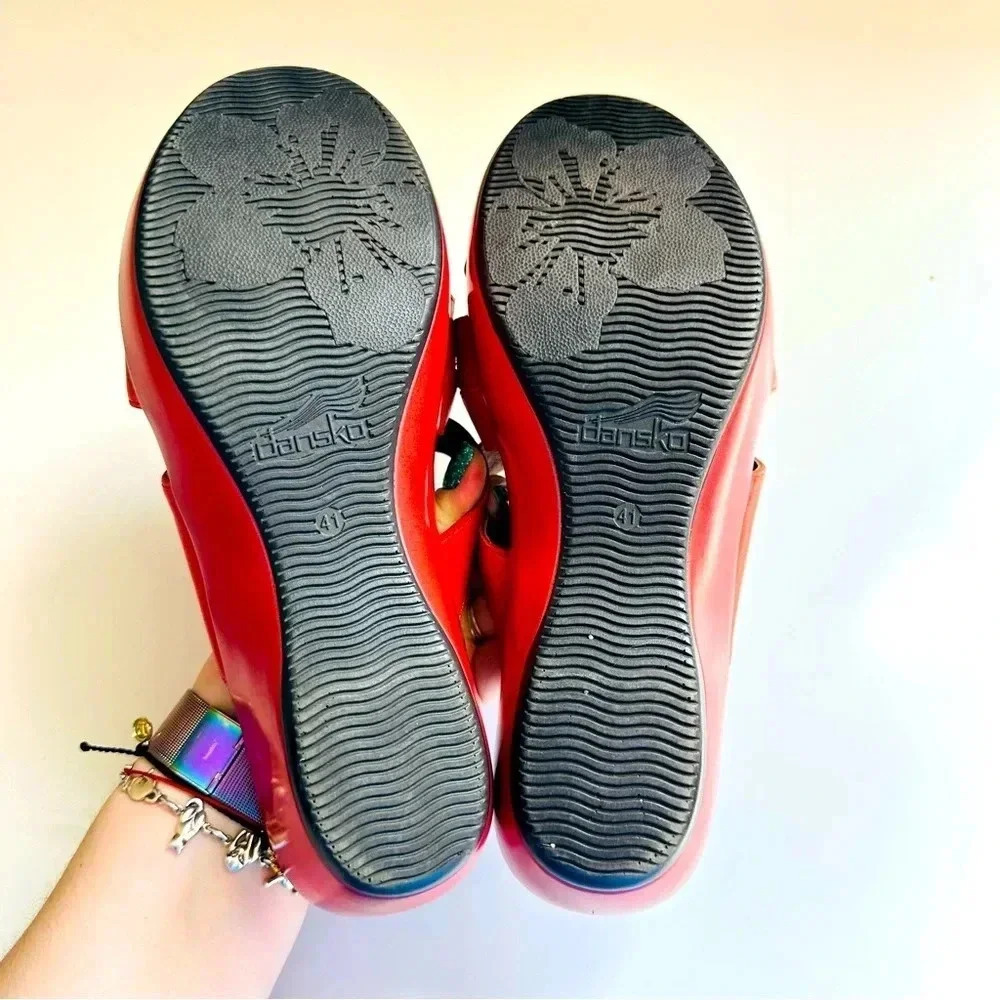 Dansko Sophie Arch Support Leather Wedge Sandals - Picture 7 of 7